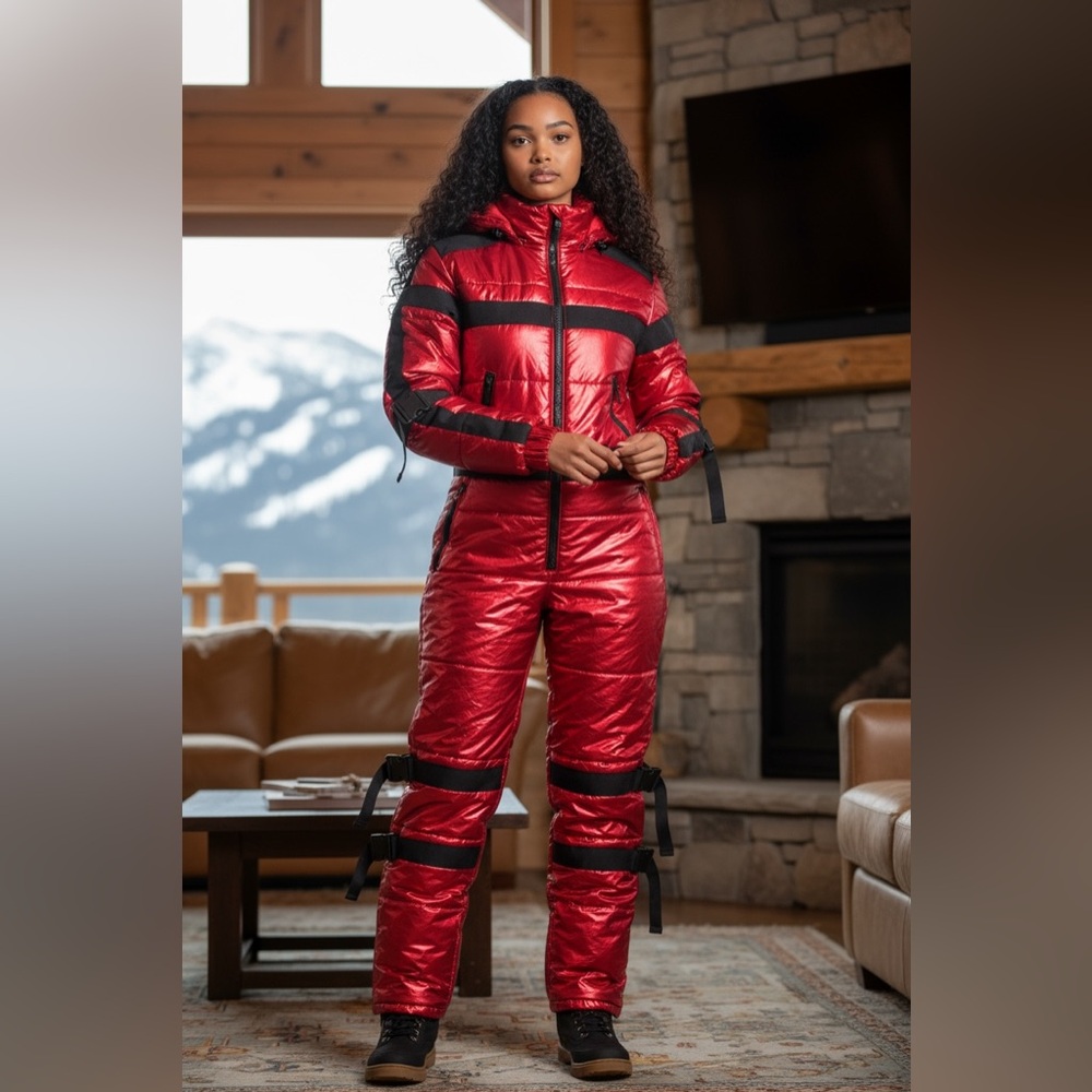 Red and Black Snowsuit NWOT dolls kill club exx